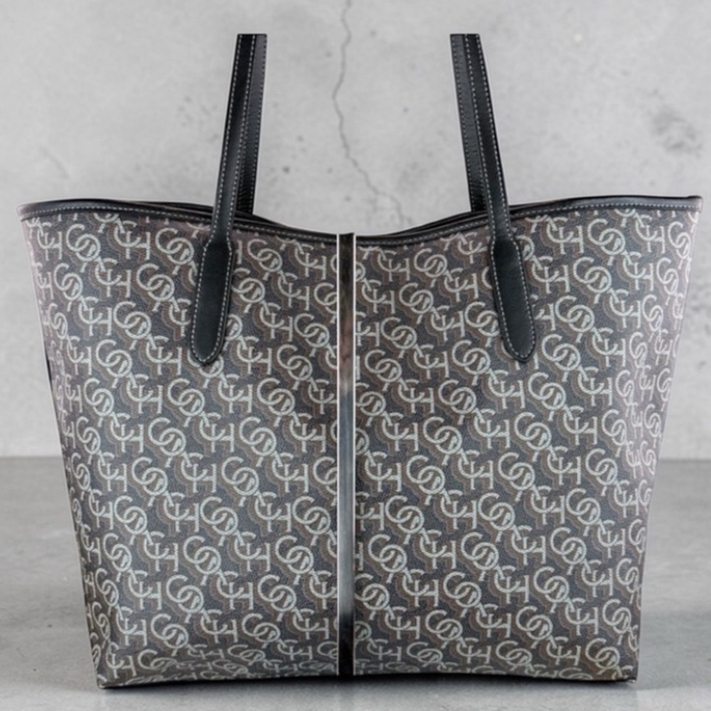 Coach City Tote Navy monogram leather, and coated canvas EUC CF342 - Picture 4 of 16